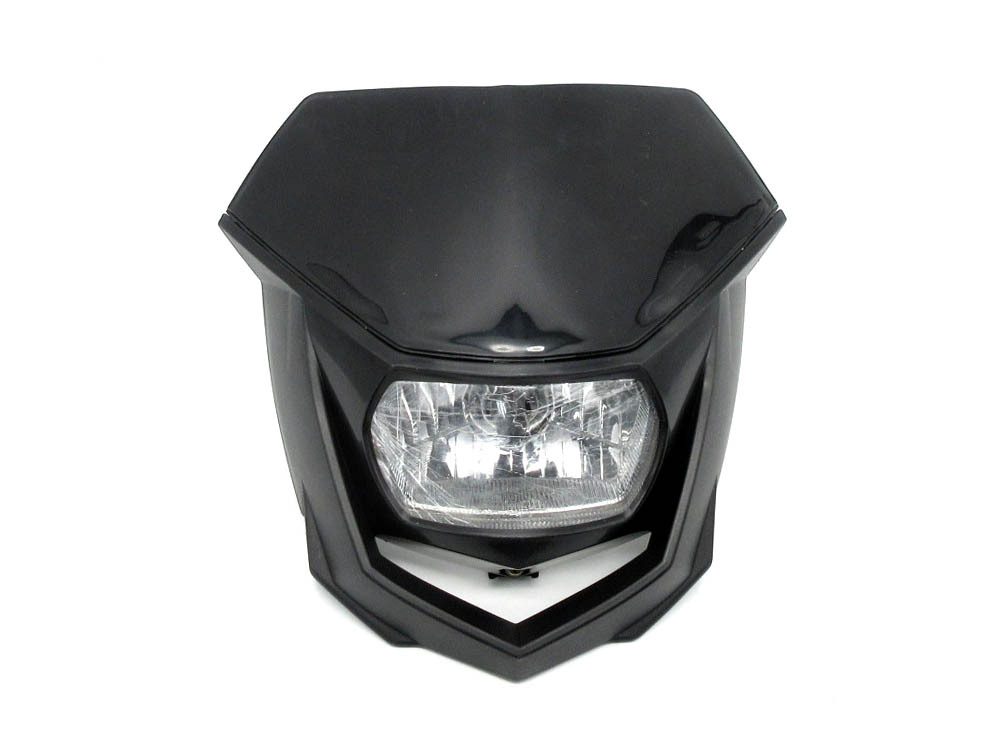 モタード エンデューロ フロントマスク 黒 ブラック ◆ 新品 カウル マスク KSR50 KSR110 KLX125 KLX250 Dトラッカー KDX125 KDX250_画像2