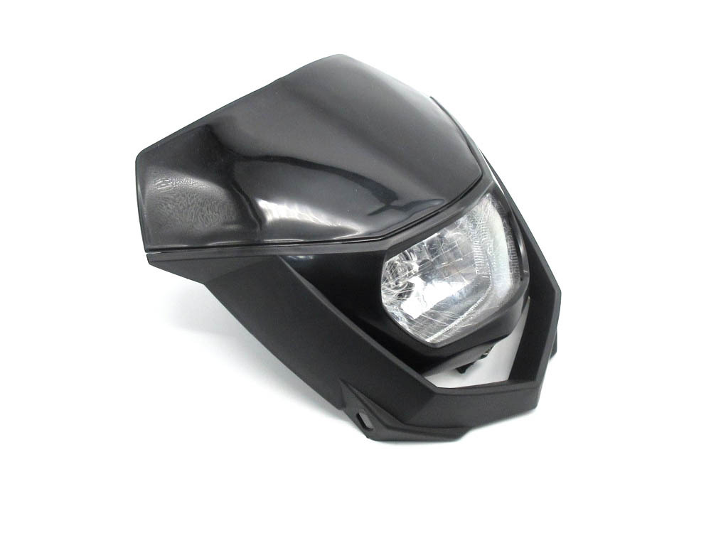 モタード エンデューロ フロントマスク 黒 ブラック ◆ 新品 カウル マスク KSR50 KSR110 KLX125 KLX250 Dトラッカー KDX125 KDX250_画像3