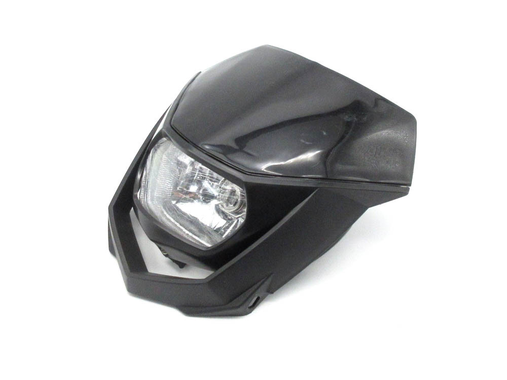 モタード エンデューロ フロントマスク 黒 ブラック ◆ 新品 カウル マスク KSR50 KSR110 KLX125 KLX250 Dトラッカー KDX125 KDX250_画像4