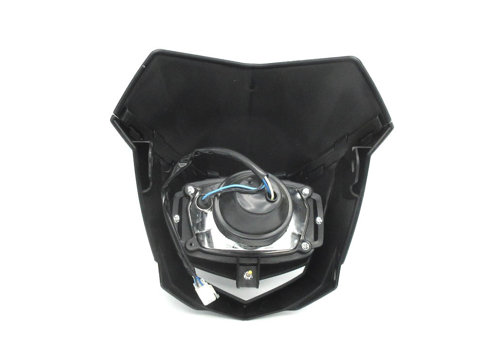 モタード エンデューロ フロントマスク 黒 ブラック ◆ 新品 カウル マスク KSR50 KSR110 KLX125 KLX250 Dトラッカー KDX125 KDX250_画像5