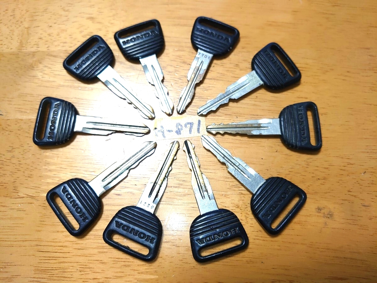 H-871 10 шт старый машина оригинальный Honda HONDA ключ ключ retro .. для Vintage брелок для ключа интерьер старый ключ произведение искусства автомобиль ключ 