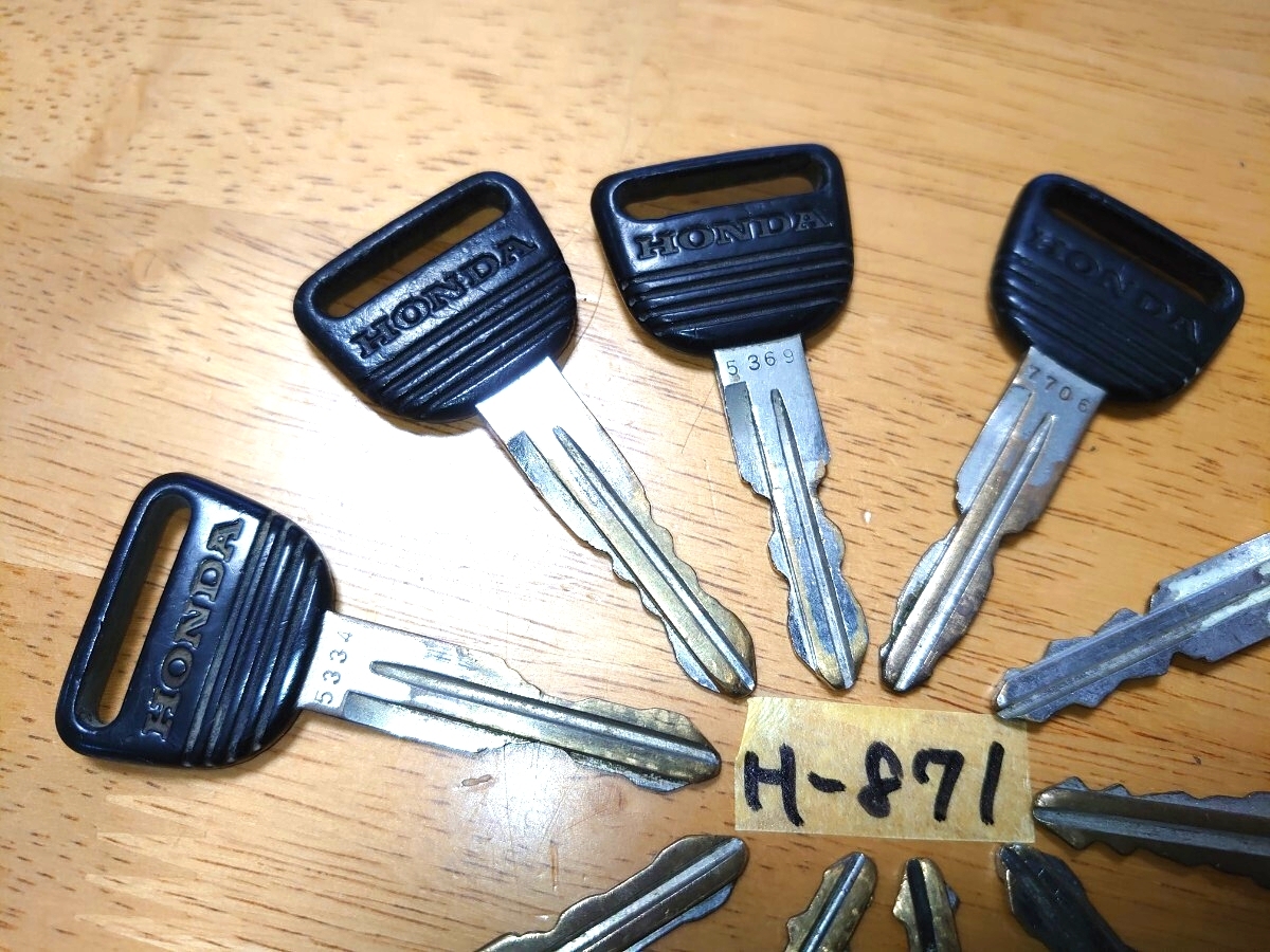 H-871 10 шт старый машина оригинальный Honda HONDA ключ ключ retro .. для Vintage брелок для ключа интерьер старый ключ произведение искусства автомобиль ключ 