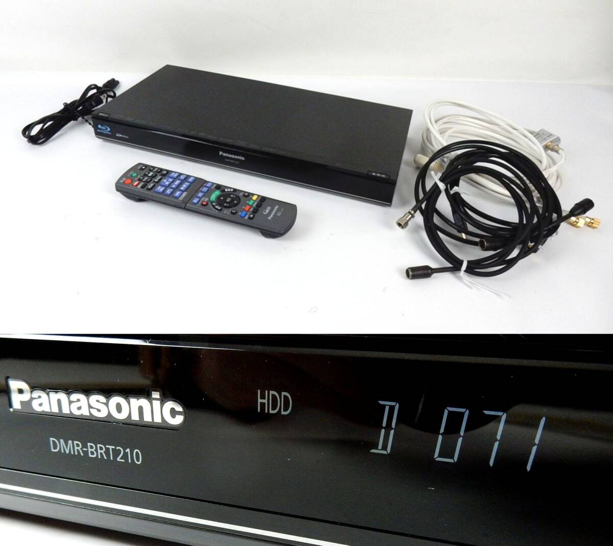 【Panasonic】パナソニック DIGA HDD/BDレコーダー DMR-BRT210 リモコン/ケーブル付 通電/BD/HDD再生確認(rèn) 中古品 JUNK 現(xiàn)狀 一切返品不可で