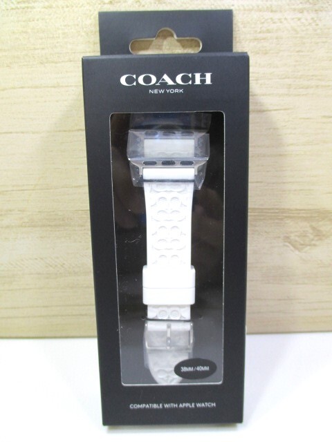 ☆COACH コーチ アップルウオッチ 38/40㎜ バンド ホワイト 未使用品!!