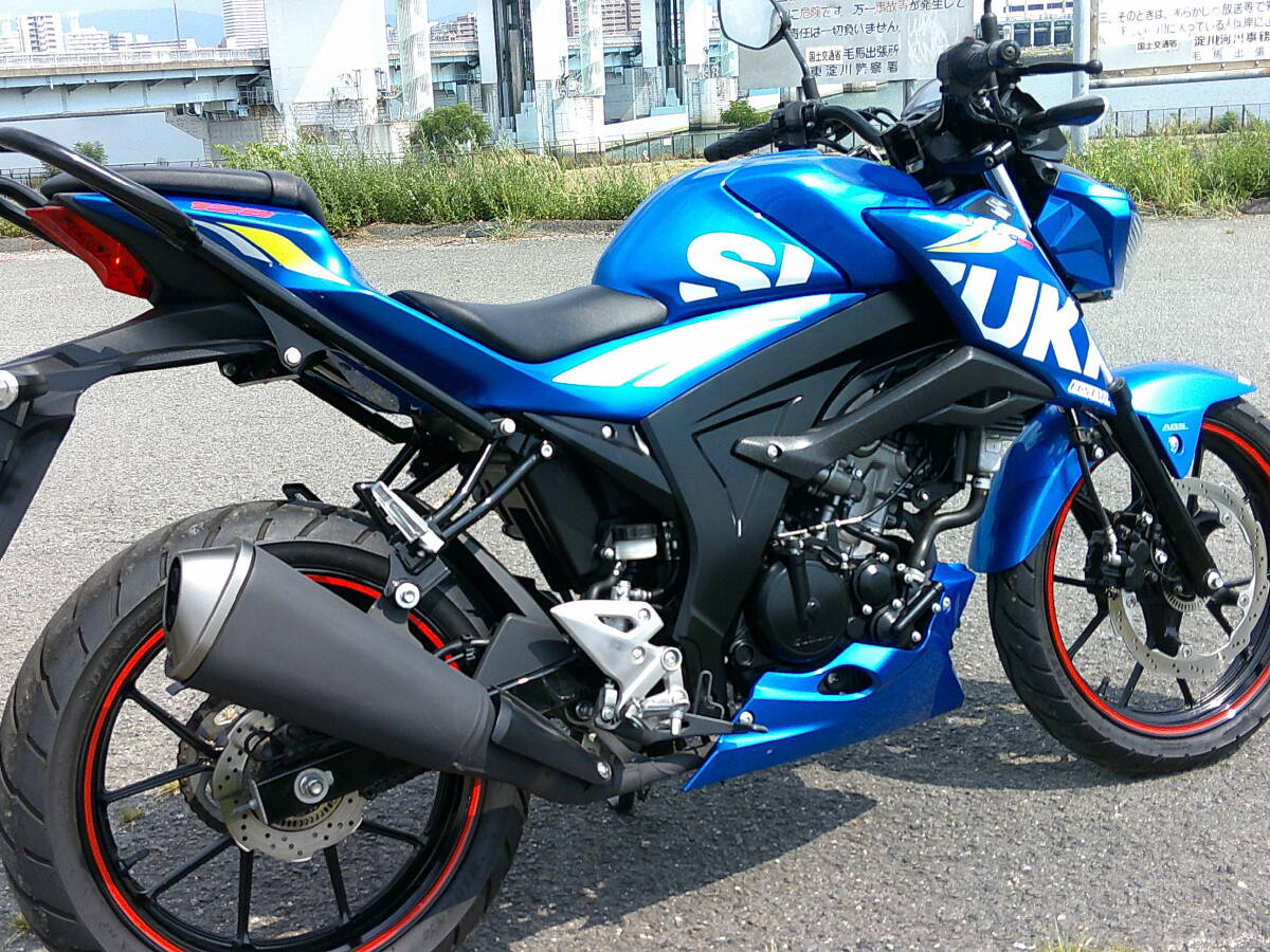 GSX-S125 タイヤの山8分9分山 ツーリングに綺麗で良好 ABS ビックキャリア GSX 動画 書類有 GSX GSX-R125 CB125R カブ YZF-R125_画像5