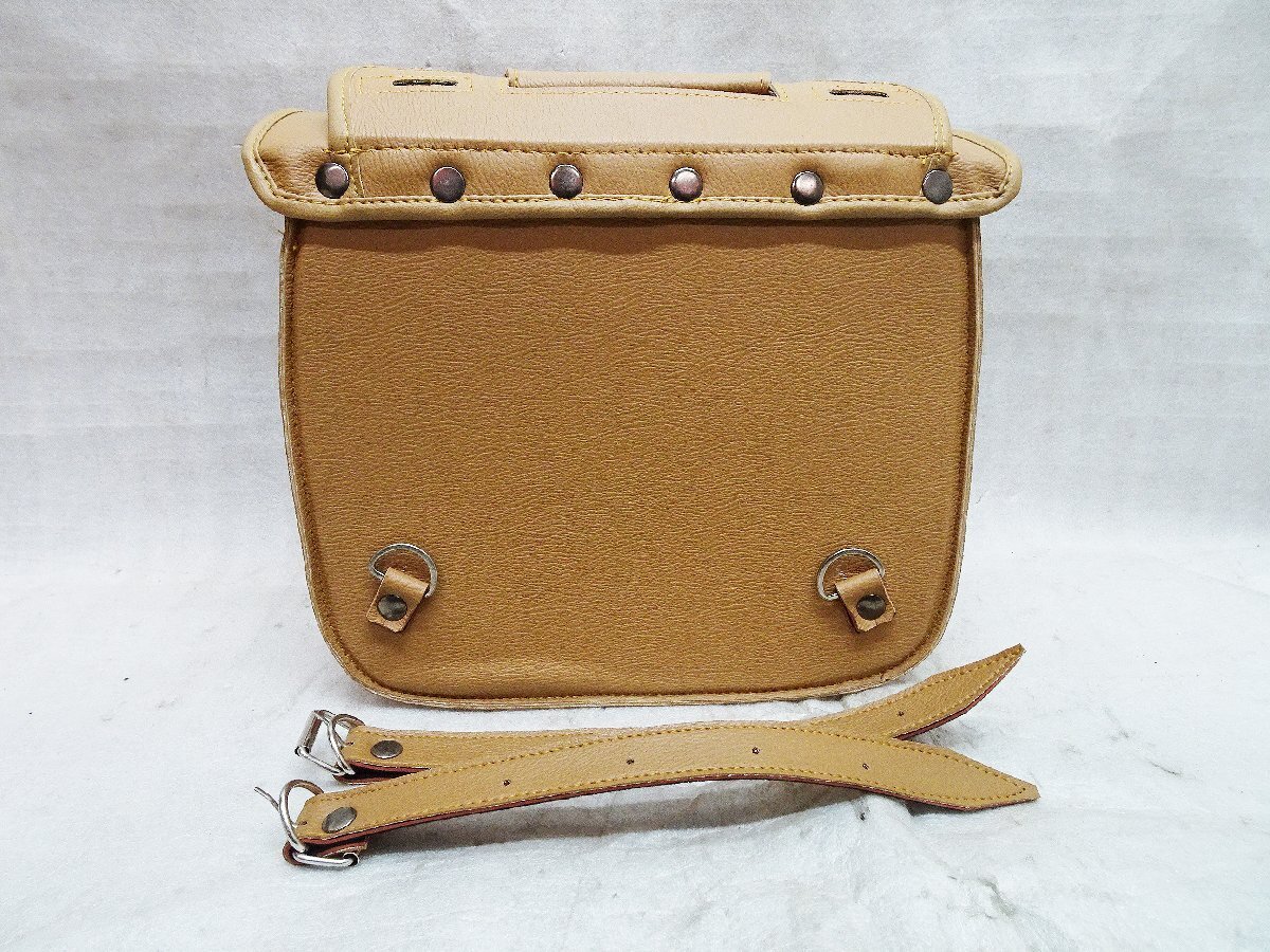 レアカラー バイク サイドバック シングル 使い勝手がいい6Lサイズ モカブラウン シンプルなスタットレス_画像3