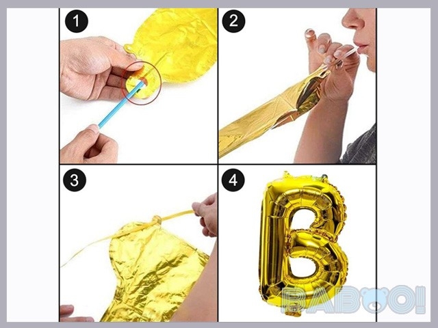 誕生日バルーン HAPPY BIRTHDAY バースデーバルーン 40cm アルミフィルムバルーン 風船セット 立体 飾り付け ゴールド_画像3