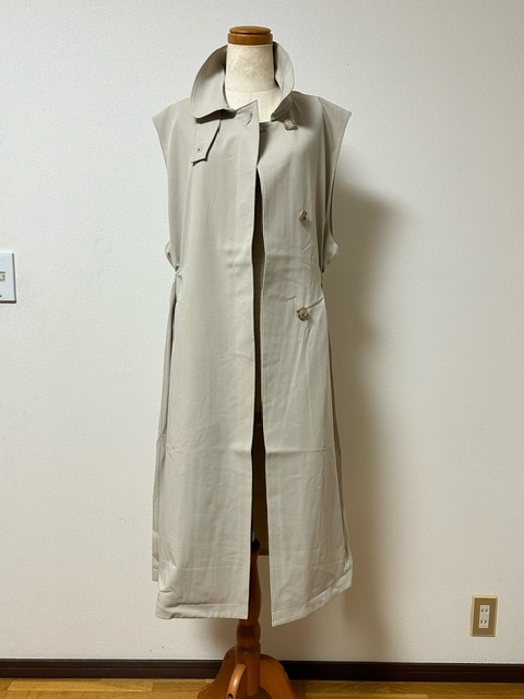 L 超特価 ベージュ 新品未使用品 送料無料 ベスト ロングジレ 3WAY ジャケット コート 婦人コート ジャケット レディースコート_画像1