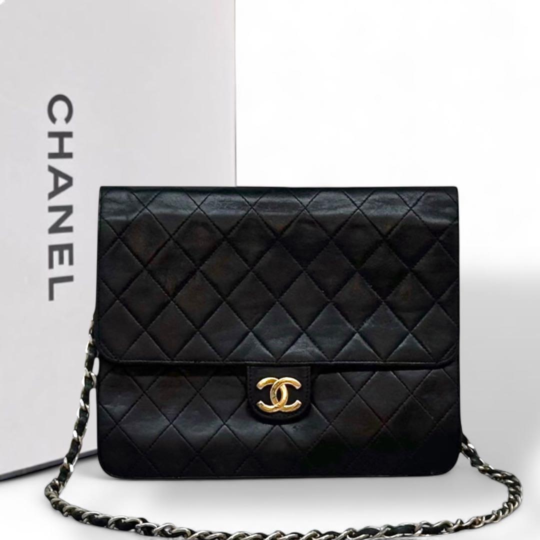 美品 CHANEL シャネル マトラッセ ラムスキン チェーンショルダーバッグ 極美品 シャネル マトラッセ ラムスキン チェーンショルダー