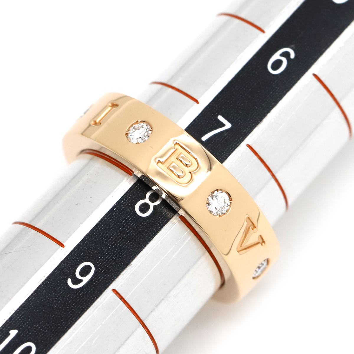  BVLGARY кольцо кольцо Rome nsorubeK18PG Gold #48(JP8) 750AU K18PG бриллиант 8 номер 