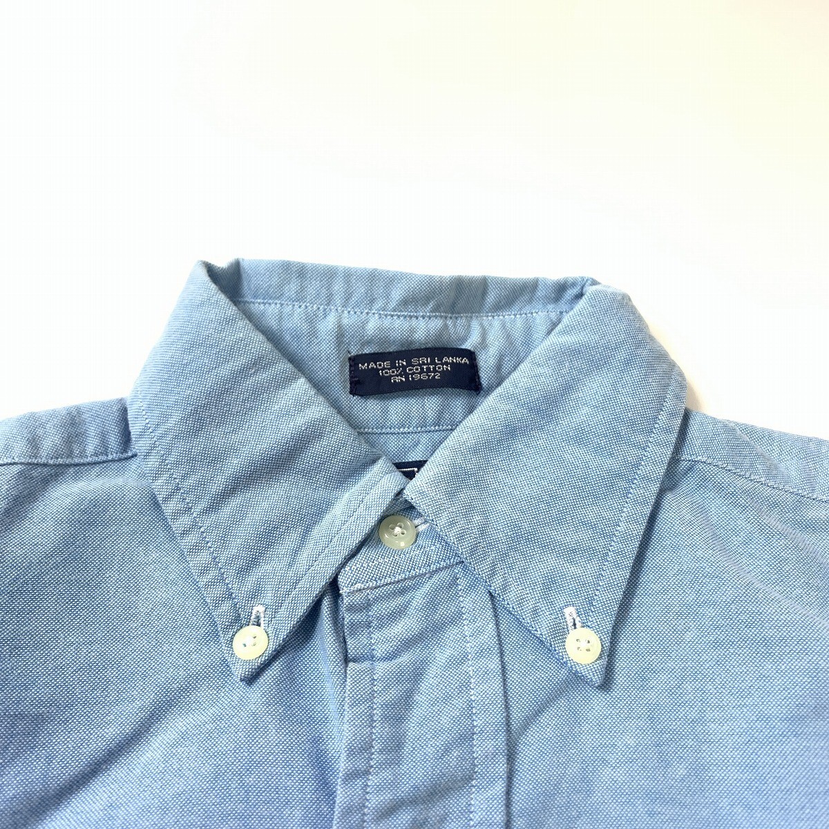 polo by RALPH LAUREN ポロバイラルフローレン 半袖シャツ 綿 コットン ボタンダウン ワンポイント刺 青 水色 ライトブルー 12 YC898