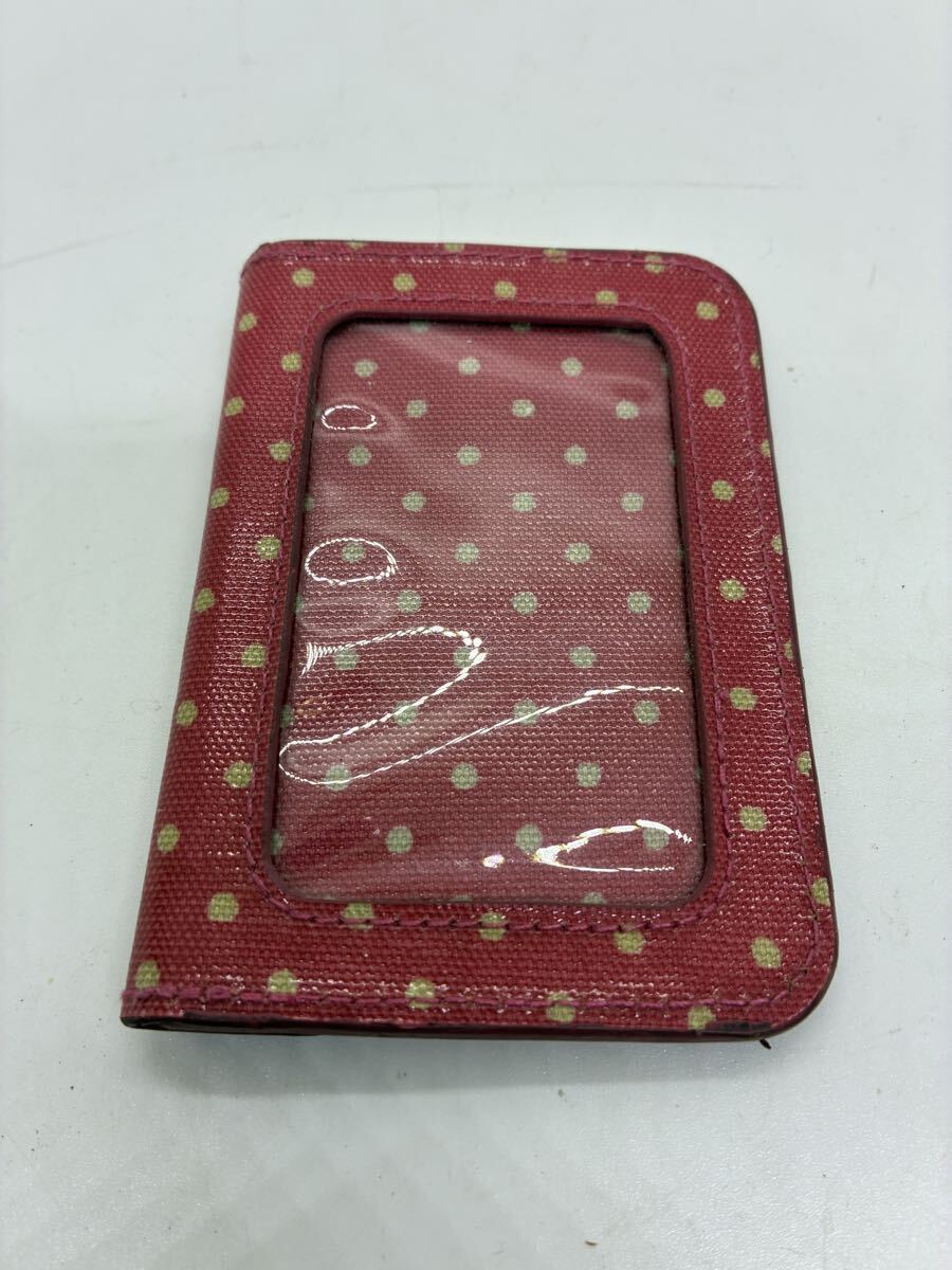 cath kidston パスケース　カードケース　ドット　ピンク　キャスキッドソン