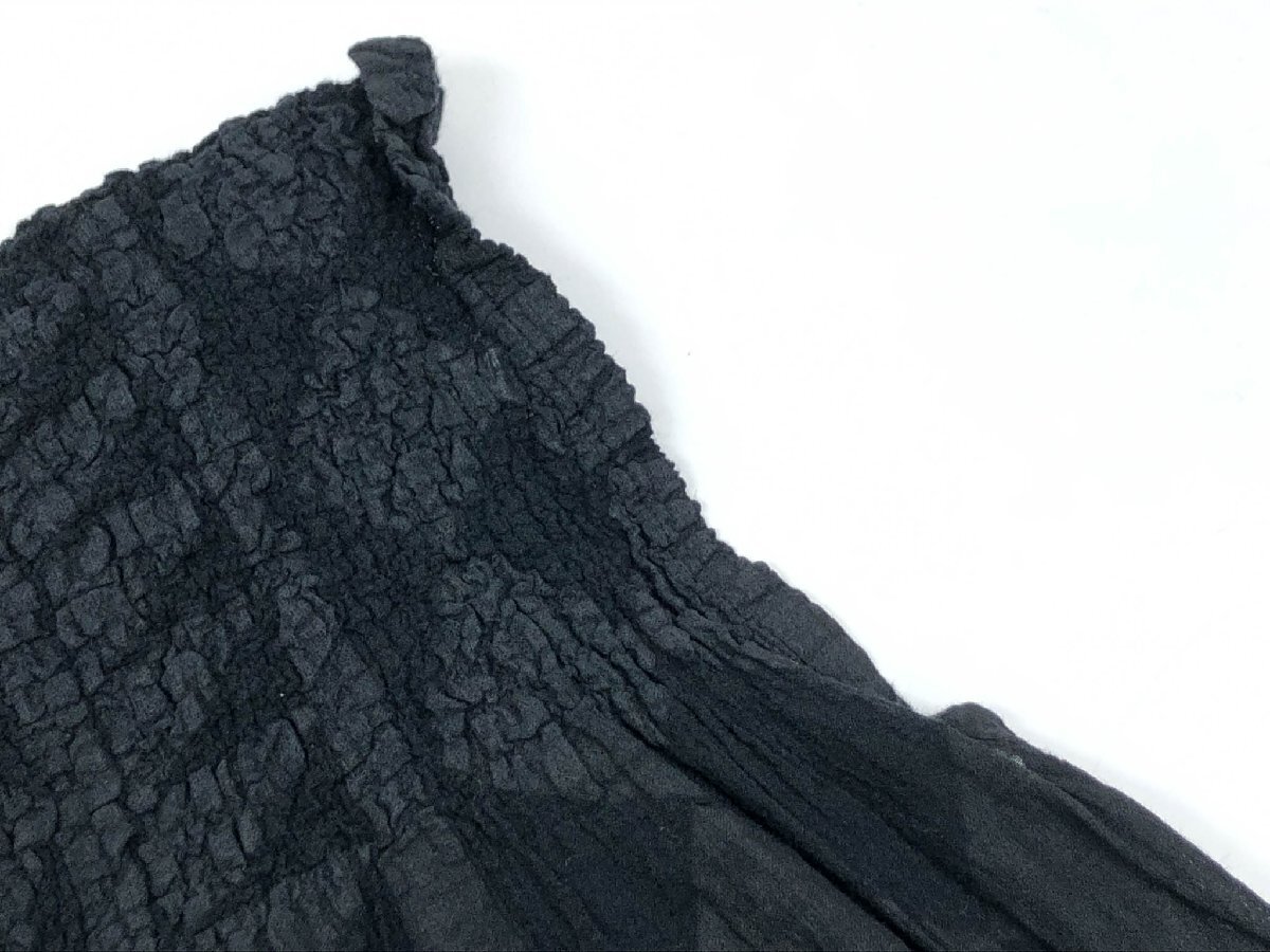 超美品【me ISSEY MIYAKE イッセイミヤケミー】MI24FE381 チェック柄 ノースリーブ プリーツブラウス(レディース) ブラック系 ◇17LK2483◇_画像5