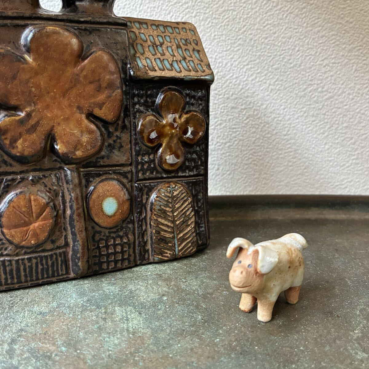 Rutebo ルーテボ フィギュア フィギュリン オブジェ 陶器人形 ブタ 豚 ぶた Rut Carla Landstrom 北欧ビンテージ 北欧雑貨 北欧インテリア_画像1