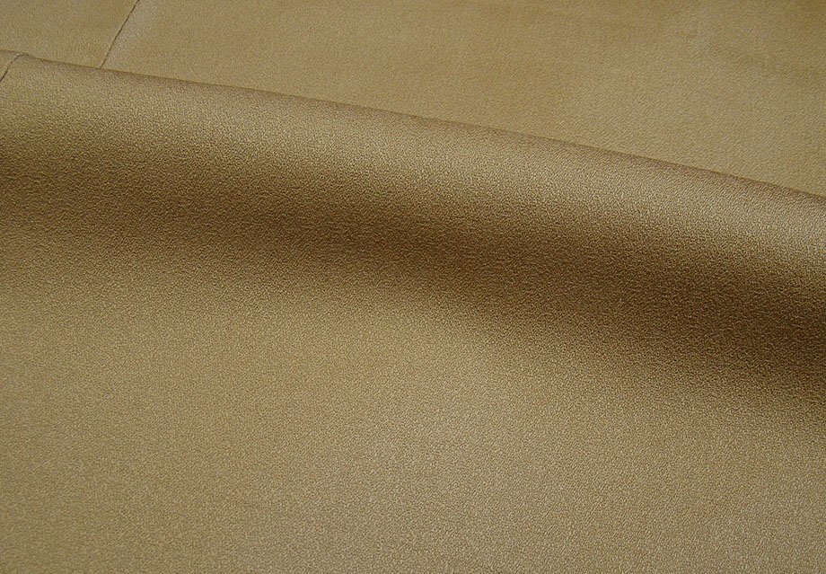 時代屋 裄68.2cm 男性用 165cm用 単衣 樺茶色 無地 着物 正絹 仕立上り 居敷当て付 肩裏付 163cm~167cm Em967_画像3