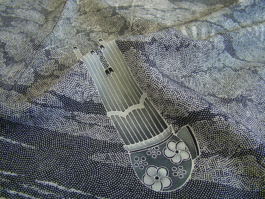 時代屋 裄69.4cm ロング寸 極上縮緬地 江戸小紋 附下げ 訪問着 正絹 仕立上り 袷 共八掛 158cm~165cm HH2054_画像4
