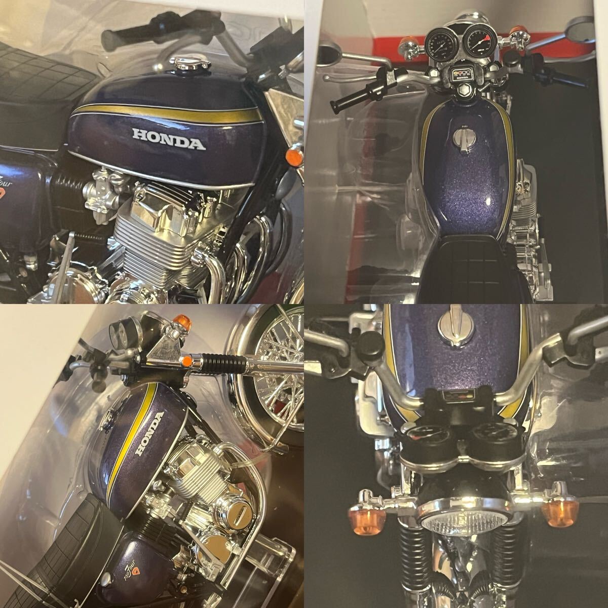 難あり 1/12 スカイネット HONDA CB750FOUR(K2) パープル 本田 ホンダ ダイキャストバイク ミニカー オートバイ青島 完成品 アオシマ_画像4