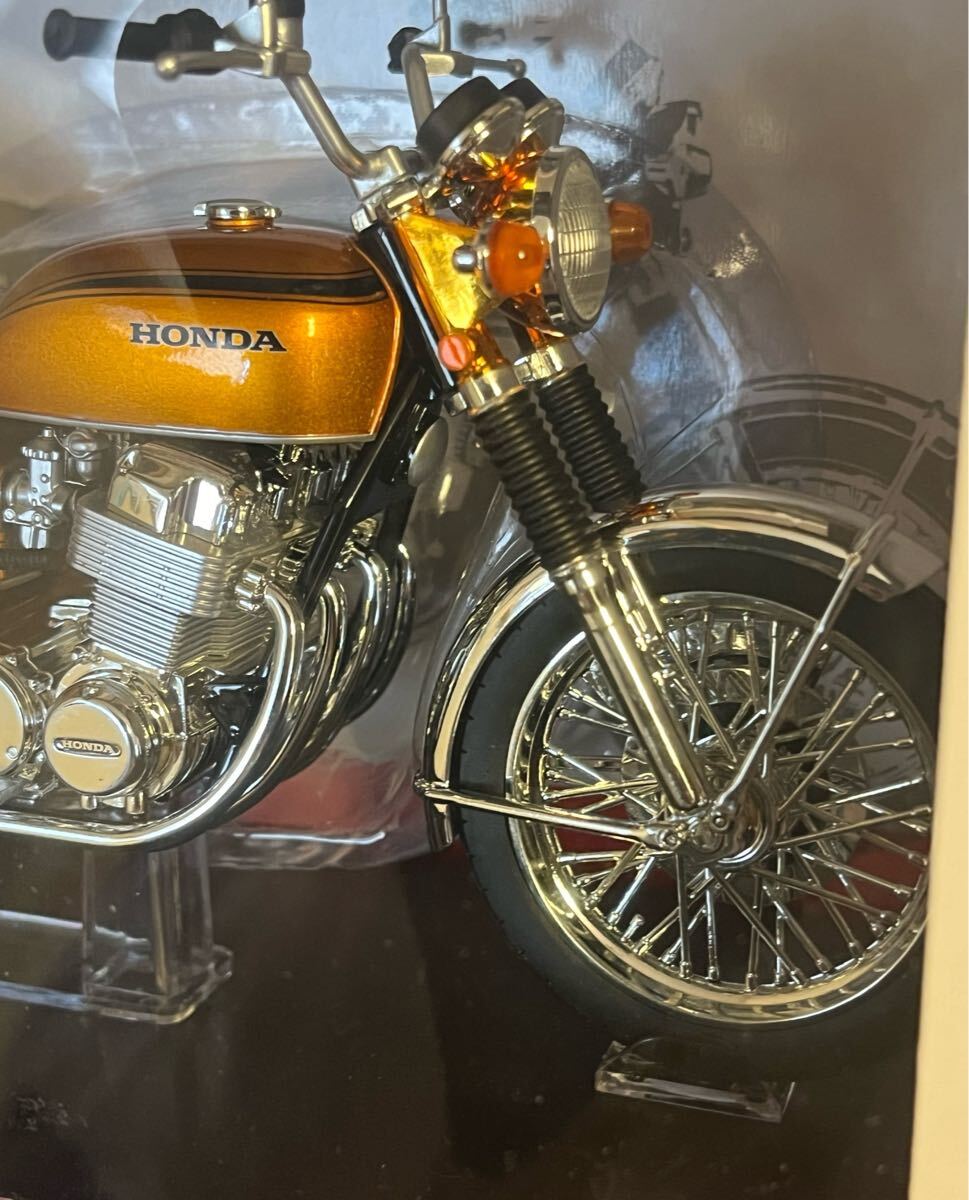 難あり 1/12 スカイネット HONDA CB750FOUR(K0) キャンディゴールド 本田 ホンダ ダイキャストバイク ミニカー 青島 完成品 アオシマ_画像3