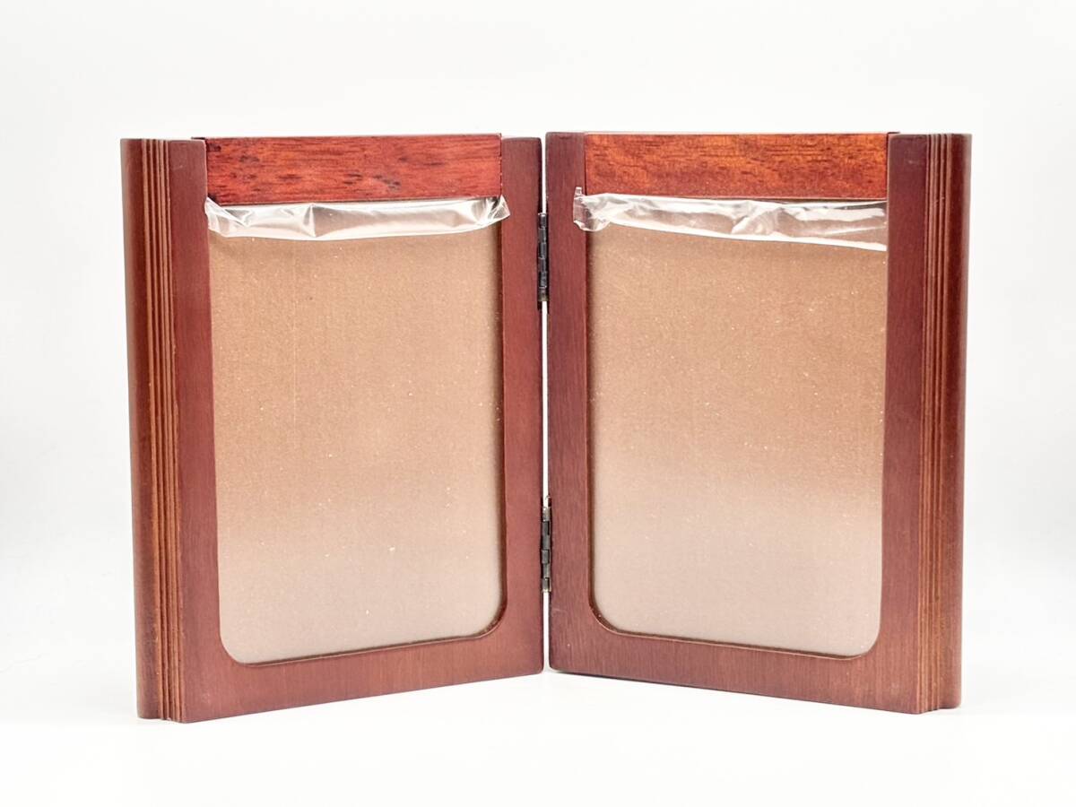 【未使用】木製 フォトフレーム 本型 2面 17th PAN PACIFIC CONGRESS パシフィコ横浜 記念品 現状品_画像1