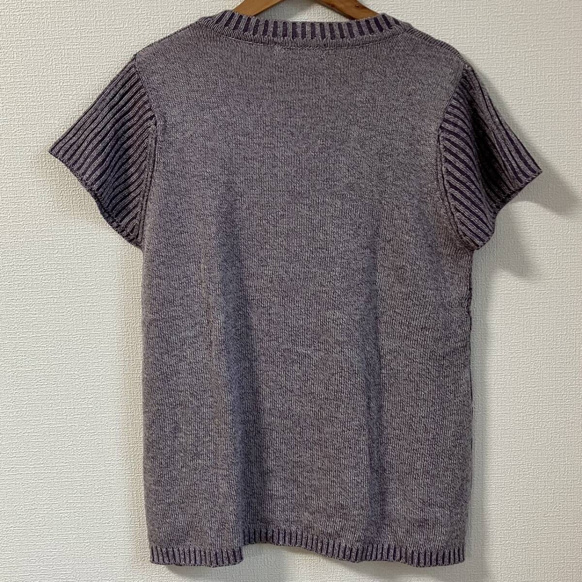 PURSUIT DE IDEAL 半袖ニット セーター 刺繍 婦人 シニア