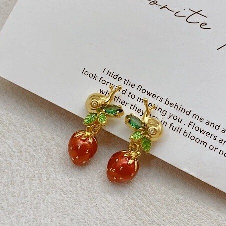 ケイトスペード ストロベリーフィールズ ドロップ ピアス_画像3