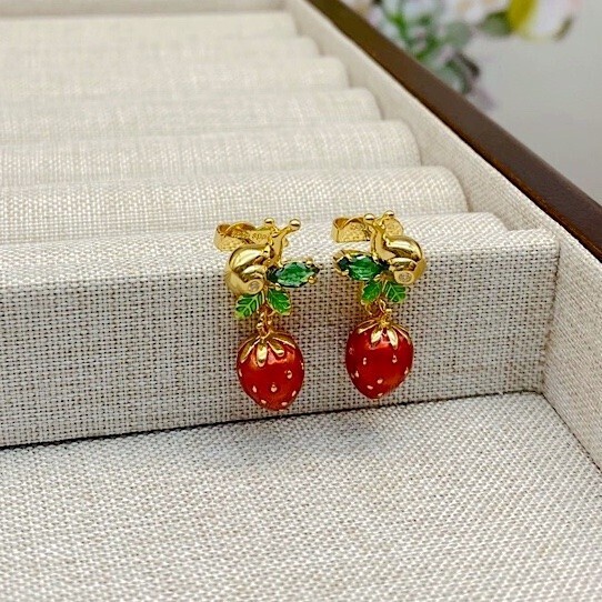 ケイトスペード ストロベリーフィールズ ドロップ ピアス_画像7