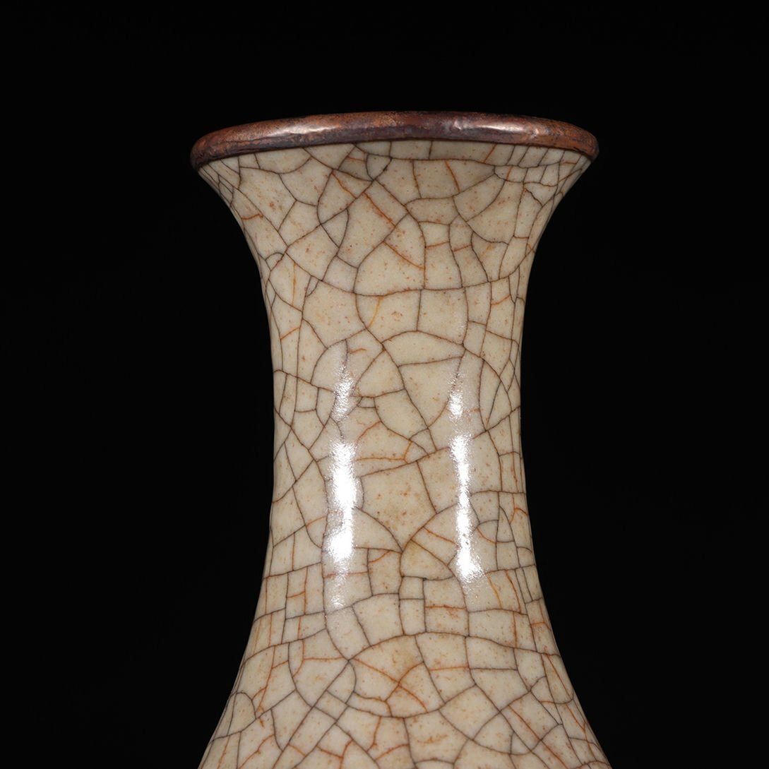 V. журавль перо VA9425 Song времена . обжиг в печи фиолетовый медь . бутылка * старый керамика * редкий товар старый магазин * старый . предмет * времена предмет 