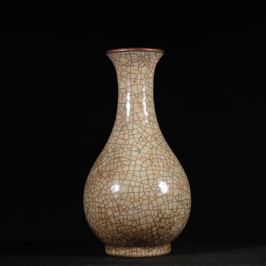 V. журавль перо VA9425 Song времена . обжиг в печи фиолетовый медь . бутылка * старый керамика * редкий товар старый магазин * старый . предмет * времена предмет 