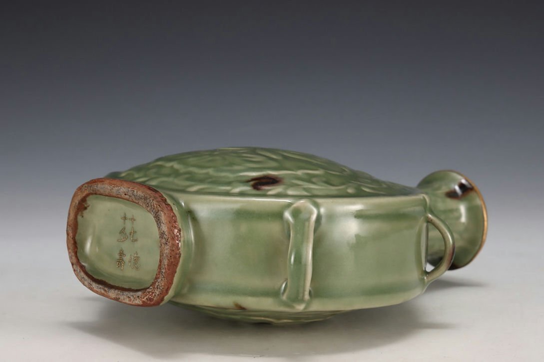 * перо .* старый изобразительное искусство *Y6063 Song времена дракон Izumi обжиг в печи . цветок . бутылка * старый керамика * редкий товар старый магазин * старый . предмет * времена предмет 