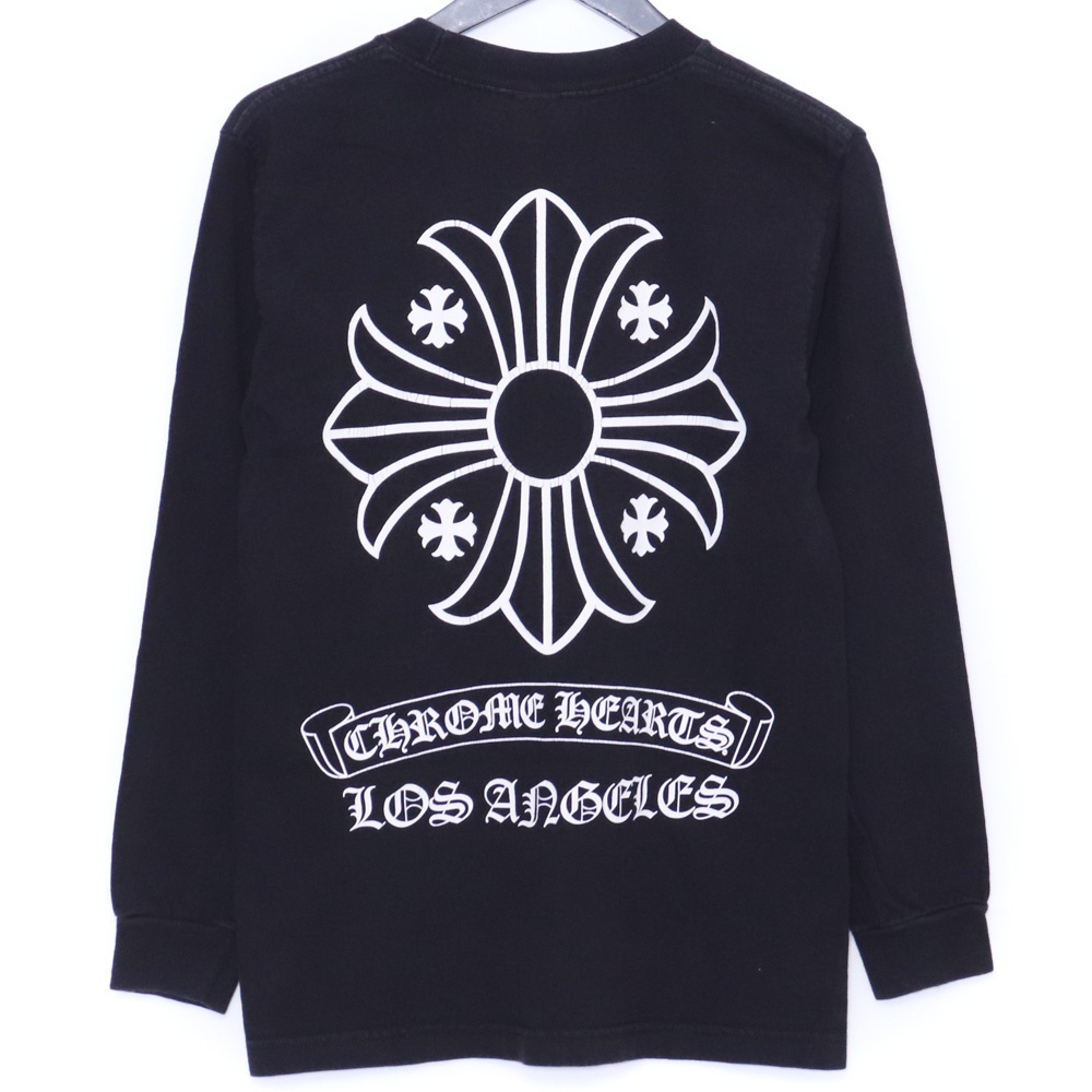 CHROME HEARTS 東京限定 スクロールバックロゴプリント ロング Tシャツ Sサイズ ブラック クロムハーツ 長袖カットソー TOKYO L/S Tee_画像2