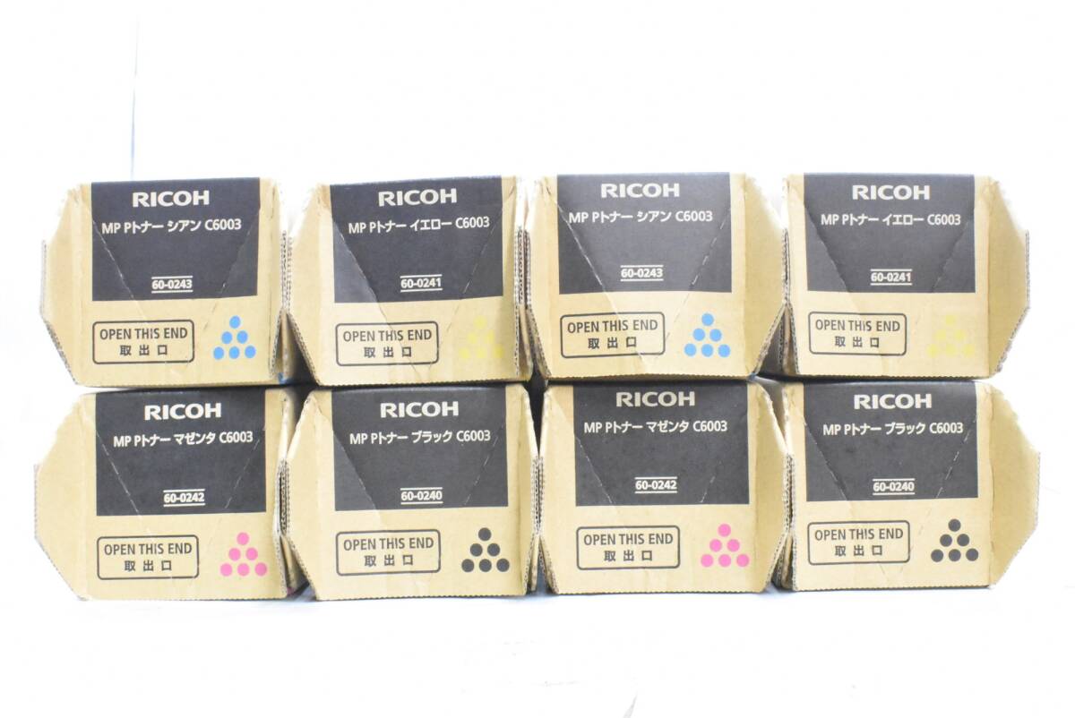 未使用 RICOH 純正 トナー C6003 4色（シアン・マゼンタ・イエロー・ブラック） リコー IT9I5RSX234Q-YR-N08-byebye