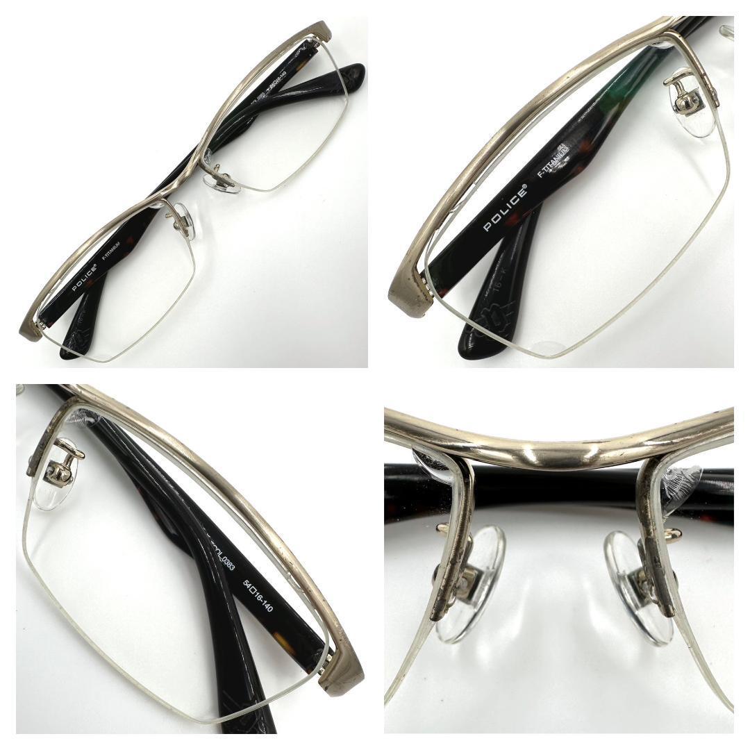 POLICE ポリス メガネ 度入り VPL548J サイドロゴ ハーフリム_画像7