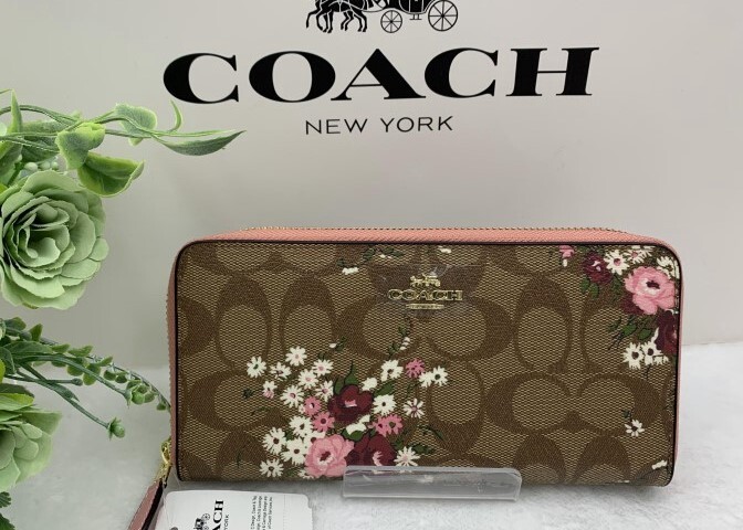 ❦誕生日、卒業、入学、COACH 長財布 シグネチャー ロング ジップ ❦ コーチ COACH 長財布 財布 プレゼント 贈り物 シグネチャー