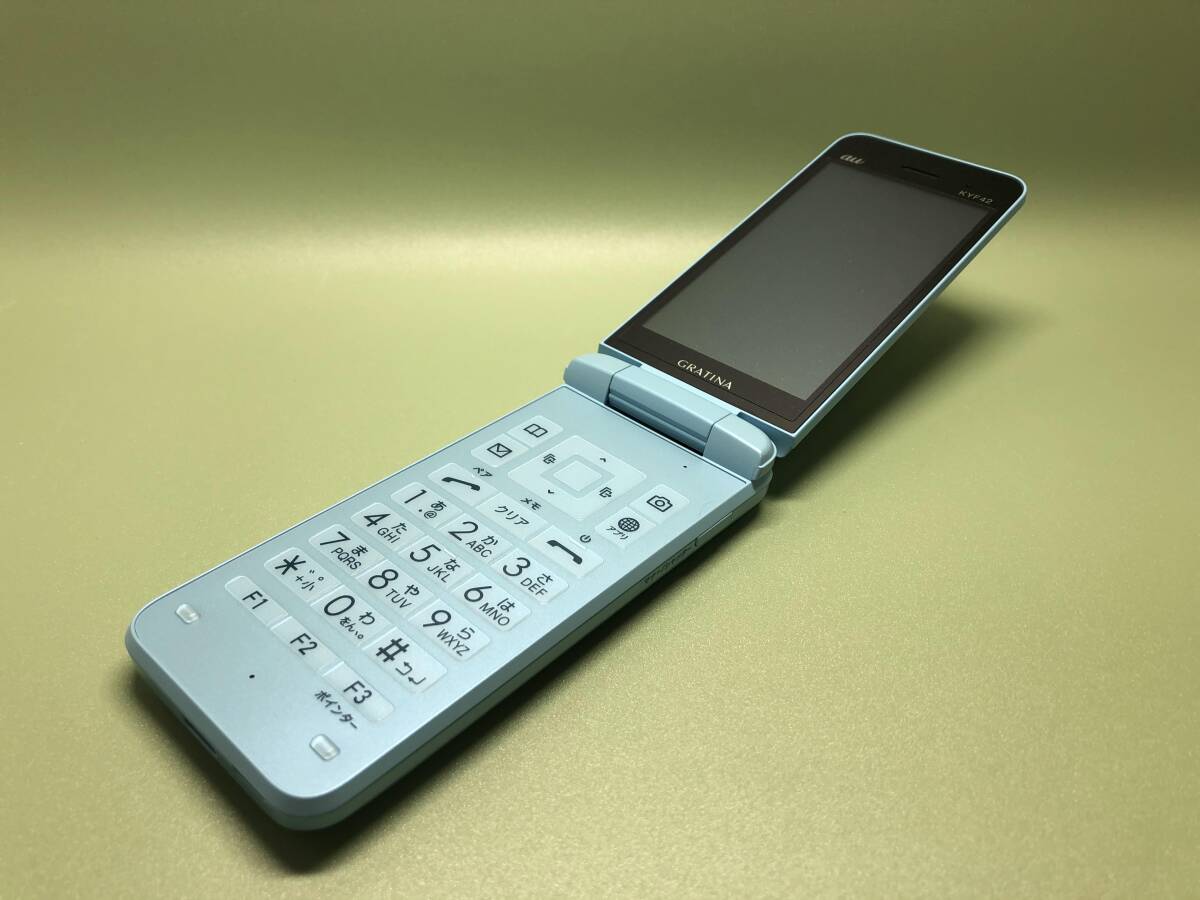 au GRATINA KYF42 ライトブルー SIMロック解除済 Simロック解除済み】 au GRATINA KYF42 ライトブルー 4G