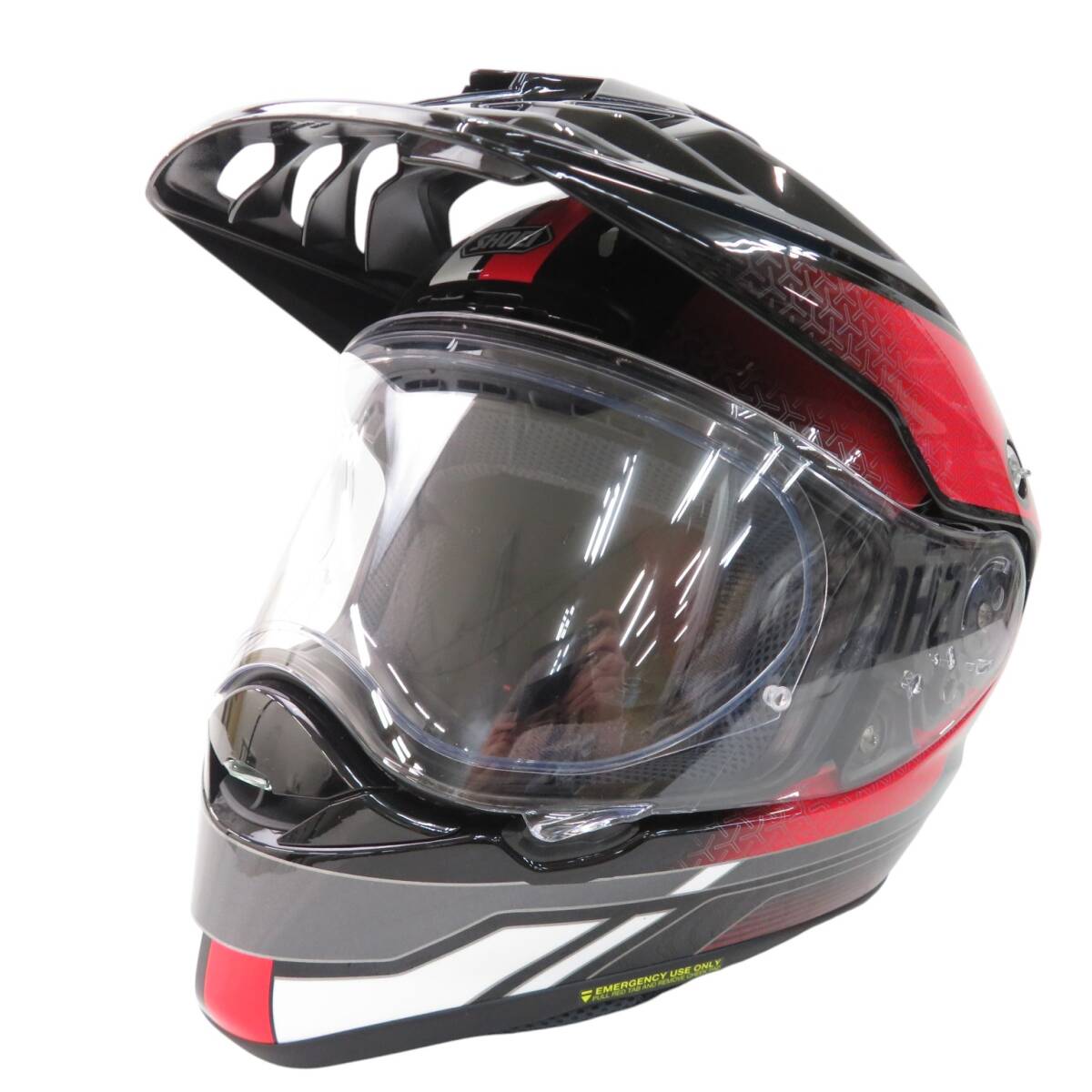 【美品】1，000円～ SHOEI ショウエイ HORNET ADV SOVEREIGN オフロードヘルメット ブラック系 サイズM PSCマーク無し バイク [M6991]