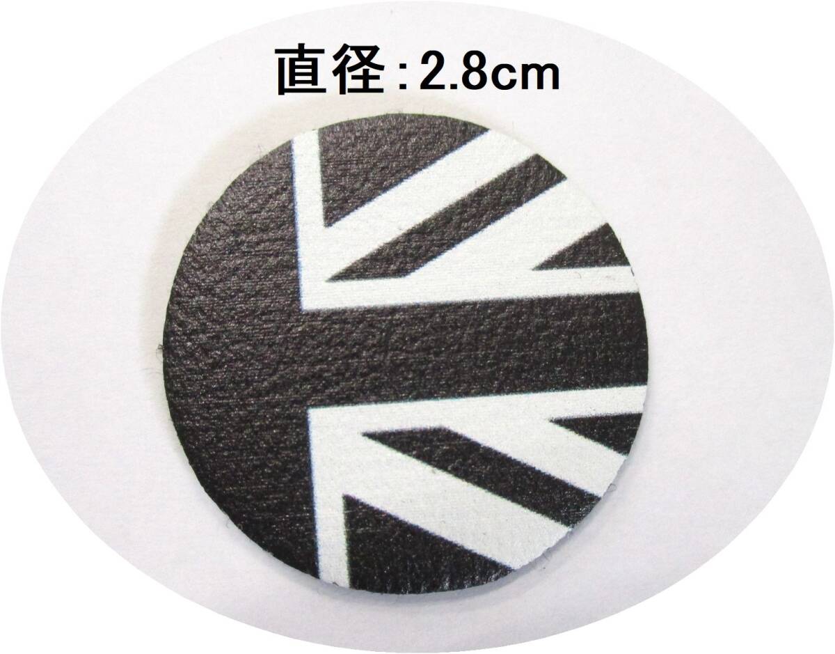 【新品・即決】レザー 黒 ユニオンジャック MINI ミニクーパー コントロール マルチメディア ボタン ステッカー 英国旗_画像2