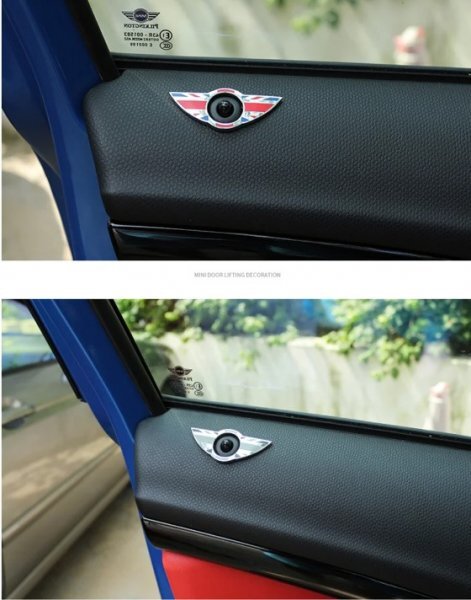 [ новый товар * быстрое решение ] Mini Cooper серый Union Jack дверь контактный замок эмблема хром стикер левый правый 2 шт R60 R61 аксессуары 