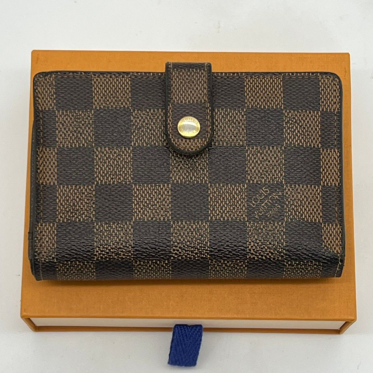 ルイヴィトン 新型 ヴィエノワ ダミエ がま口 ゴールド金具 ブラウン 983 ルイヴィトン 新型 ヴィエノワ ダミエ がま口 ゴールド金具