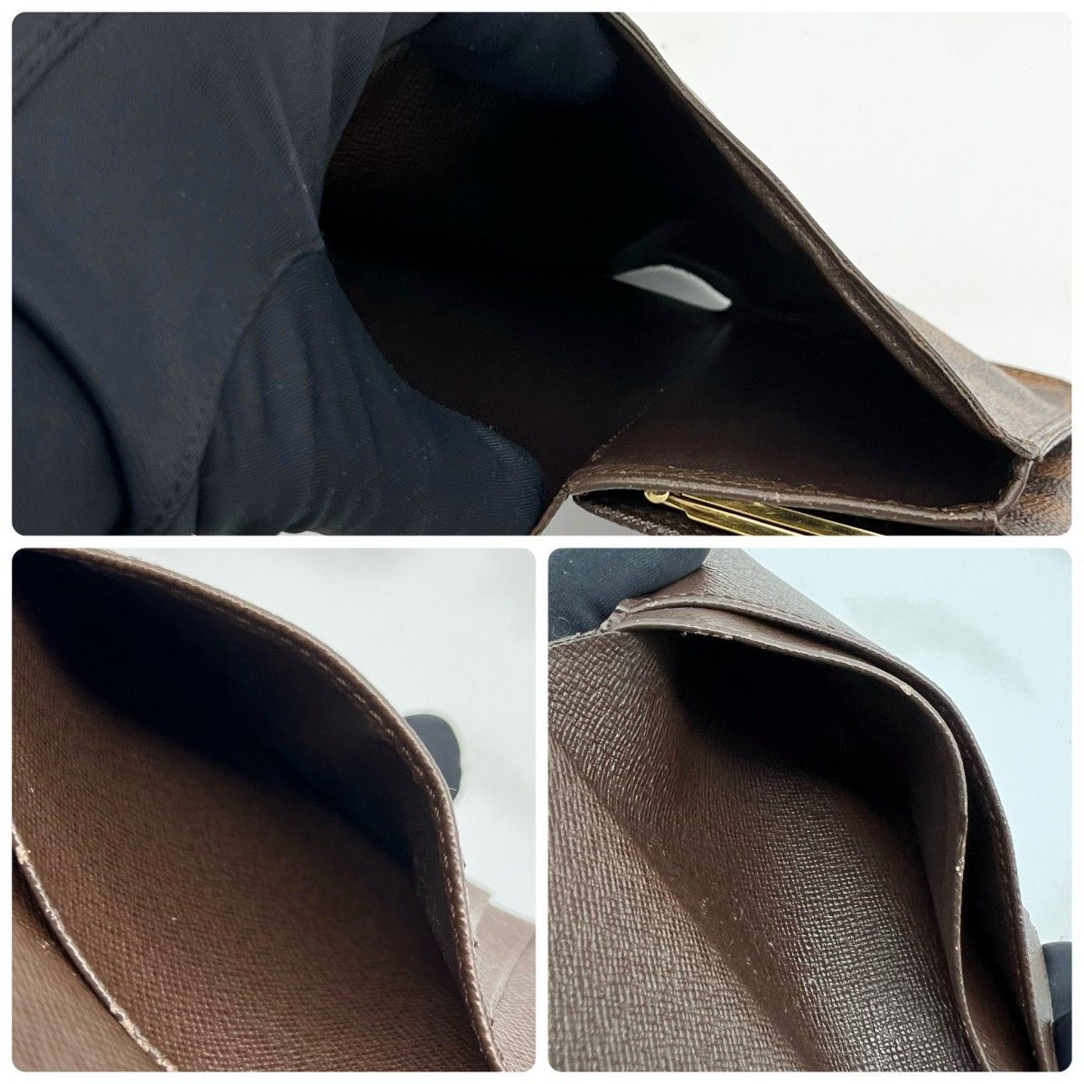 ルイヴィトン 新型 ヴィエノワ ダミエ がま口 ゴールド金具