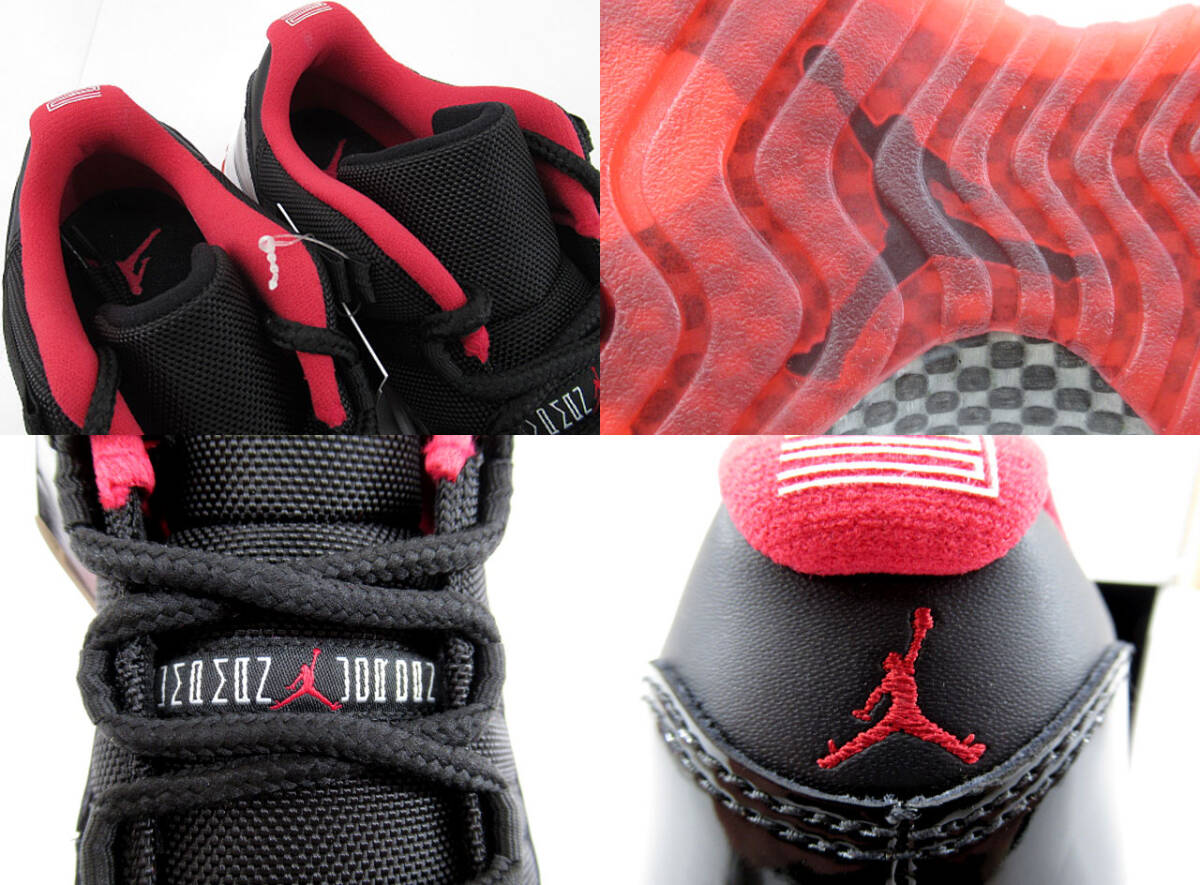 n51208-ap ジャンク▼NIKE AIR JORDAN 11 RETRO LOW BRED 528895-012 15年製 観賞用 27.0cm [149-250801]_画像5