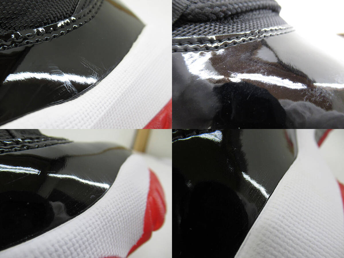 n51208-ap ジャンク▼NIKE AIR JORDAN 11 RETRO LOW BRED 528895-012 15年製 観賞用 27.0cm [149-250801]_画像7