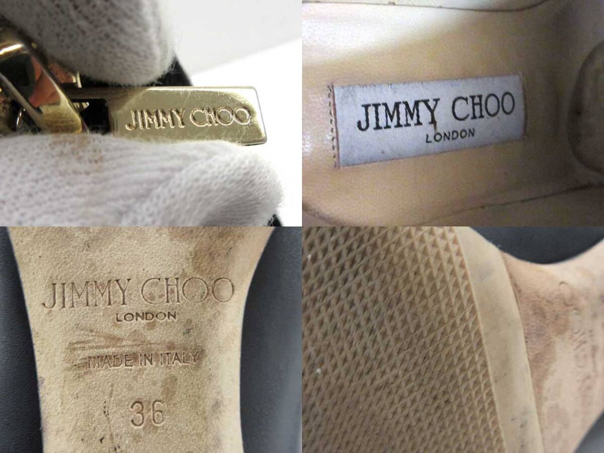 n51233-ap 中古▼JIMMY CHOO ジミーチュウ BEYLA ヒール ブーツ サイズ36(23.0cm相当) スエード カーフレザー [171-250830]_画像7