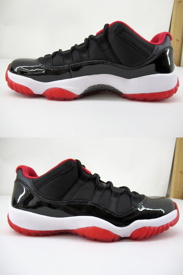 n51208-ap ジャンク▼NIKE AIR JORDAN 11 RETRO LOW BRED 528895-012 15年製 観賞用 27.0cm [149-250801]_画像3