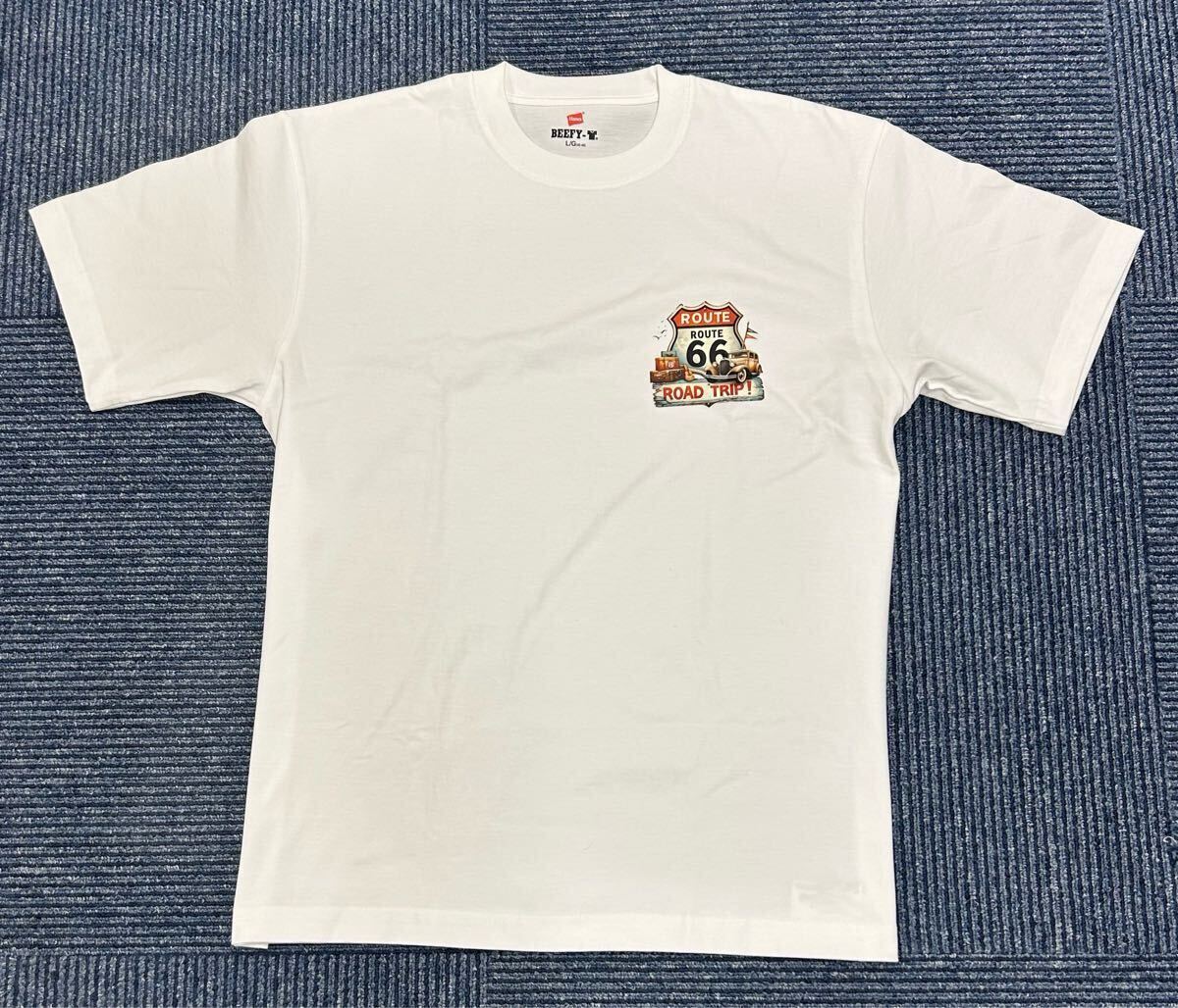 ヘインズビーフィー白Tシャツ半袖L_画像1