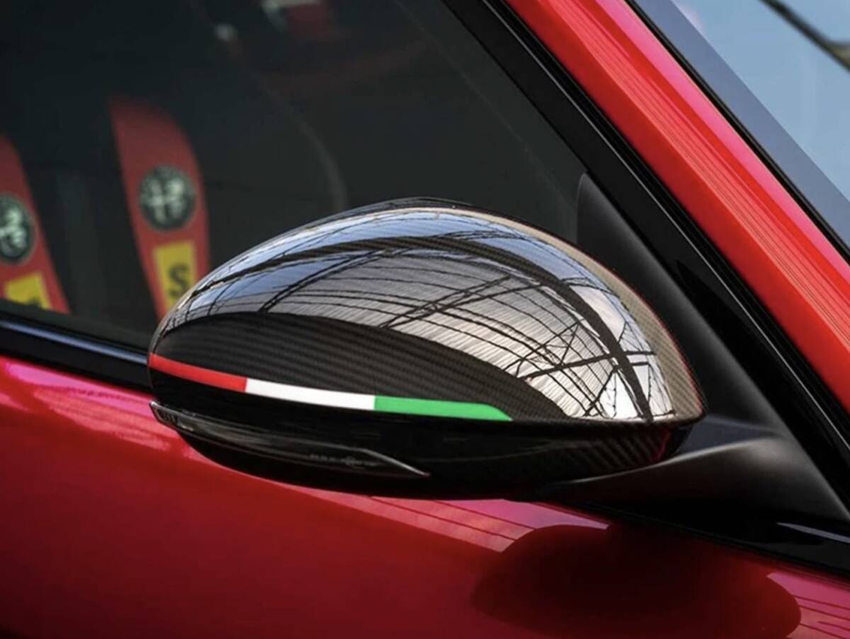 アルファロメオ ジュリア ステルヴィオ 147 159 ジュリエッタ GTAm スタイル バックミラー ガーランド ステッカー 装飾 アクセサリー_画像1