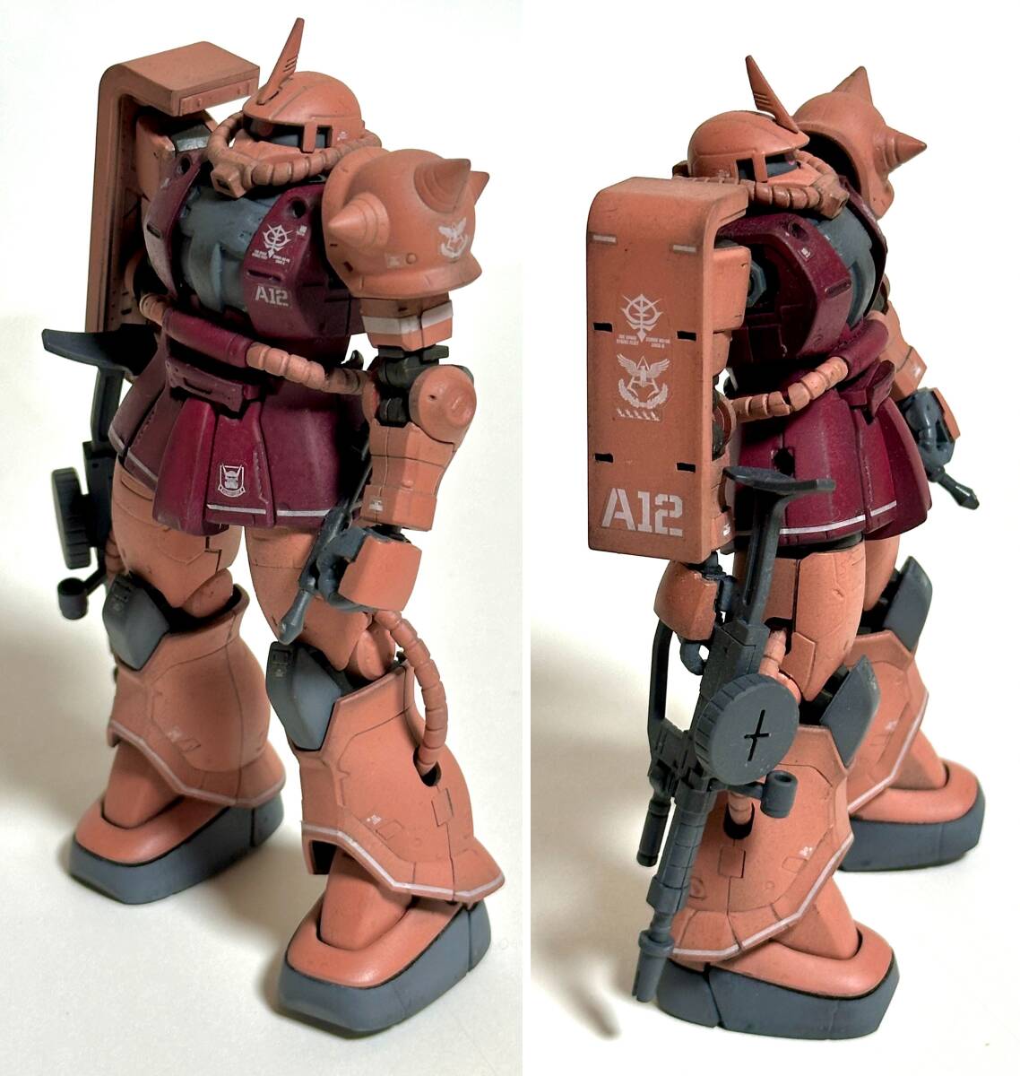 【完成品・塗装済・現状品】HG『MS-06S シャア専用ザクⅡ 赤い彗星Ver.』　アニメ「機動戦士ガンダム THE ORIGIN」バンダイ　1/144スケール_画像2