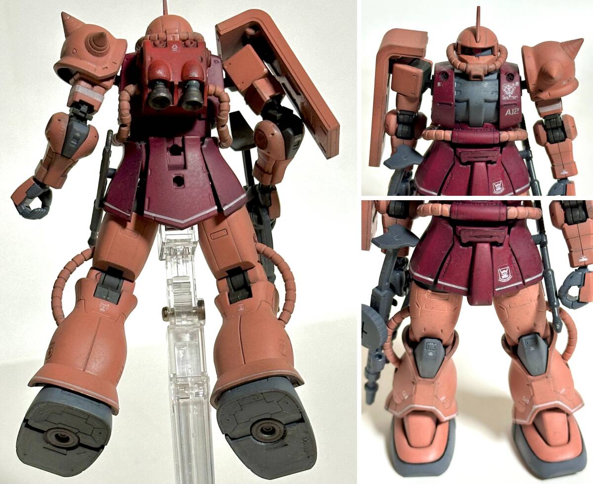 【完成品・塗装済・現状品】HG『MS-06S シャア専用ザクⅡ 赤い彗星Ver.』　アニメ「機動戦士ガンダム THE ORIGIN」バンダイ　1/144スケール_画像5