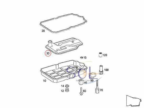 ベンツ W164 W166 W219 ATオイルパン オイルフィルター 722.9系 電子制御式7速AT用 ML350 ML500 ML550 ML63 CLS500 CLS550 2212770195_画像2
