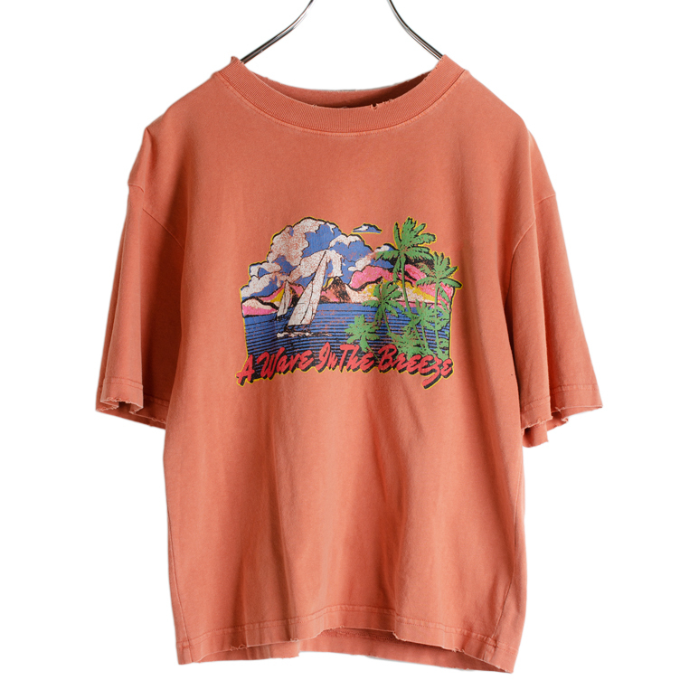 マウジー MOUSSY VINTAGE LIKE BREEZE Tシャツ ヴィンテージＴシャツ オレンジ フリーサイズ