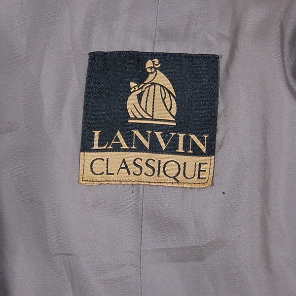 ランバンクラシックLANVIN CLASSIQUE■シルク×カシミヤ混 ウール ステンコート ロング丈■R50-46■カーキ系 ※NK5801093_画像5
